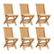 Garden Chairs With Cream Cushions 6 Pcs Solid Teak Wood 89 Cm