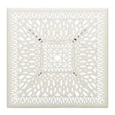 Garden Table White 90X90X73 Cm Cast Aluminium