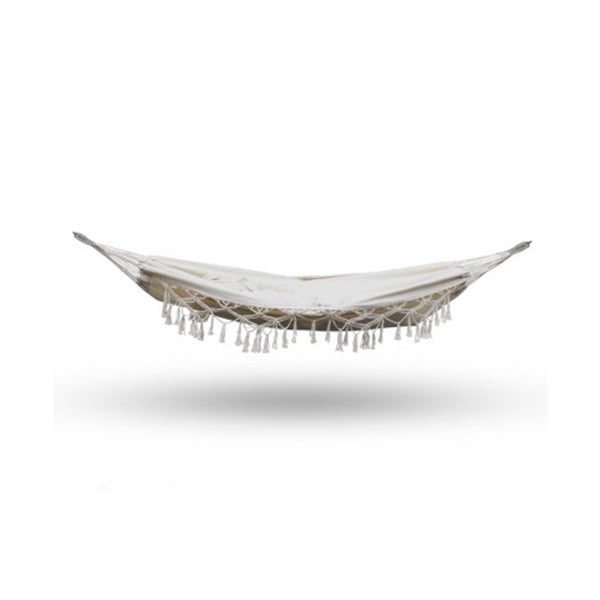 Gardeon Hanging Tassel Hammock Swing Bed Cream