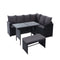 Outdoor Dining Setting Sofa Set Wicker 8 Seater Storage Cover Black