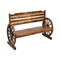 Garden Bench Wooden Wagon Chair 3 Seat Outdoor Furniture