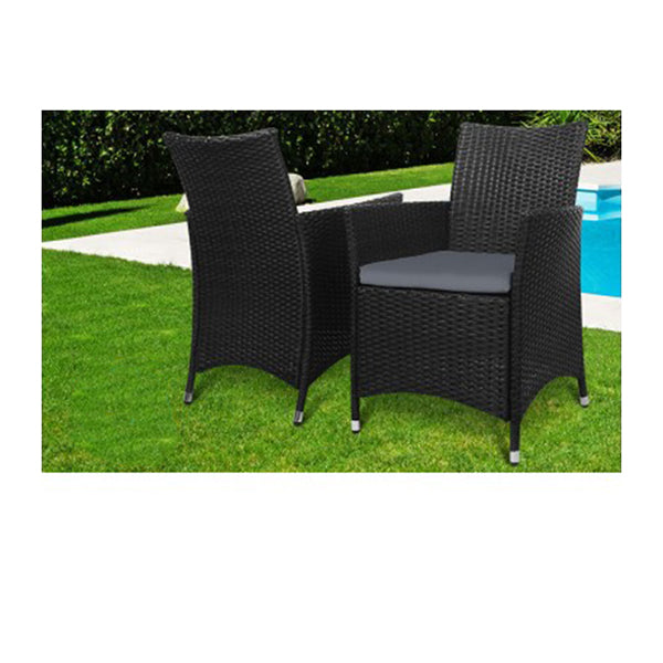 Outdoor Furniture Dining Chair Table Bistro Set Wicker Cafe Bar Set