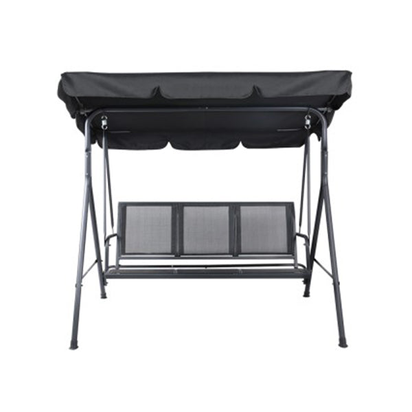 Swing Chair Outdoor Furniture Hanging Hammock Canopy Lounger Black