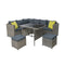 Outdoor Furniture Patio Set Dining Table Chair Lounge Wicker Garden