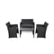 Garden Furniture Outdoor Lounge Wicker Sofa Set Storage Cover Black