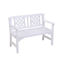 Wooden Garden Bench 2 Seat Patio Furniture Timber Outdoor Lounge Chair