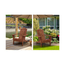 Outdoor Sun Lounge Beach Chairs Table Wooden Adirondack Patio Chair