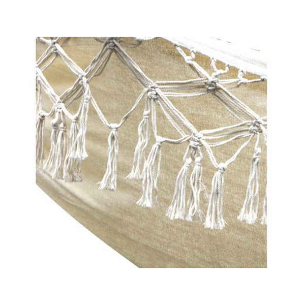 Gardeon Hanging Tassel Hammock Swing Bed Cream