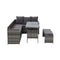 Outdoor Dining Setting Sofa Set Lounge Wicker 8 Seater Mixed Grey