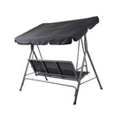Swing Chair Outdoor Furniture Hanging Hammock Canopy Lounger Black