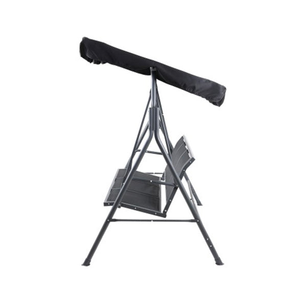 Swing Chair Outdoor Furniture Hanging Hammock Canopy Lounger Black