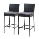 Outdoor Bar Stools Dining Chairs Rattan Furniture X2