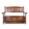 Gardeon Outdoor Storage Bench Box Wooden Garden Chair 2 Seat Timber