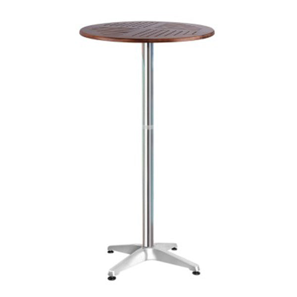 Outdoor Bar Table Furniture Wooden Cafe Aluminium Adjustable Round