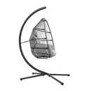 Outdoor Furniture Egg Hammock Hanging Swing Chair Stand Pod Wicker