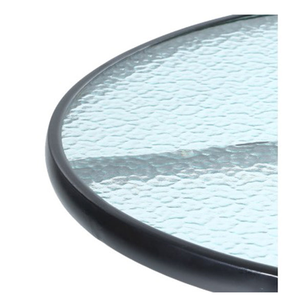 Outdoor Dining Table Bar Setting Steel Glass 70 Cm