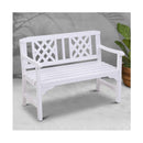 Wooden Garden Bench 2 Seat Patio Furniture Timber Outdoor Lounge Chair