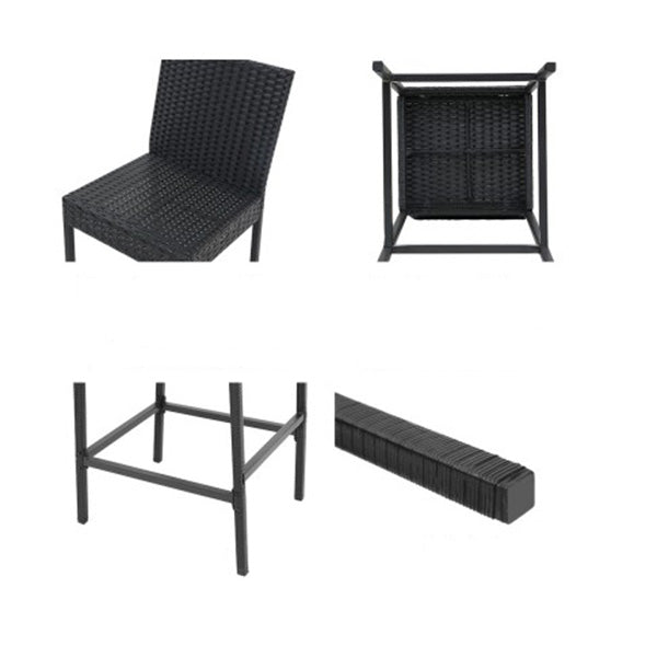 Outdoor Bar Stools Dining Chairs Rattan Furniture X2