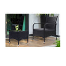 Outdoor Furniture Patio Set Wicker Rattan Outdoor Chairs Table 3 Pcs