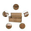 Outdoor Storage Box Wooden Garden Bench 128 Cm Chest Tool Toy Sheds Xl