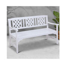 Wooden Garden Bench 3 Seat Patio Furniture Timber Outdoor Lounge Chair