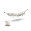 Gardeon Hanging Tassel Hammock Swing Bed Cream