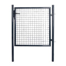Mesh Garden Gate Galvanised Steel 100 Cm Grey