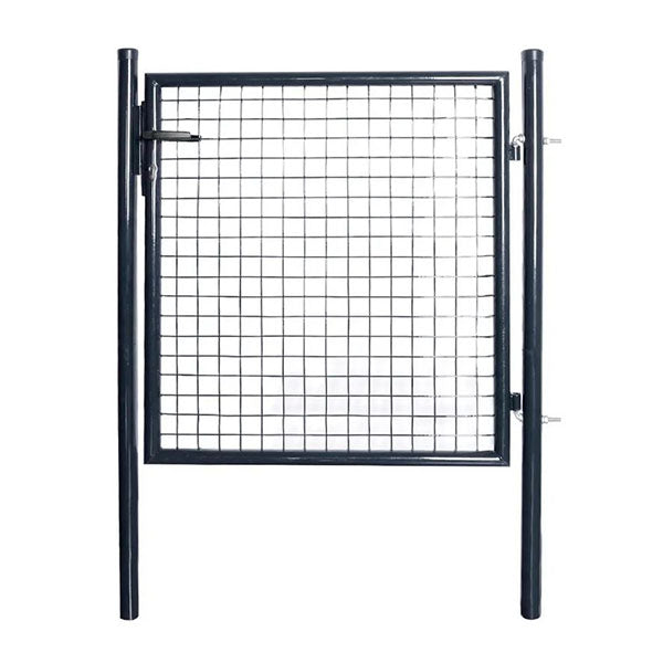 Mesh Garden Gate Galvanised Steel 100 Cm Grey