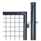 Mesh Garden Gate Galvanised Steel 100 Cm Grey
