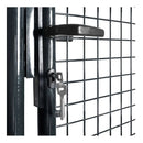 Mesh Garden Gate Galvanised Steel 100 Cm Grey