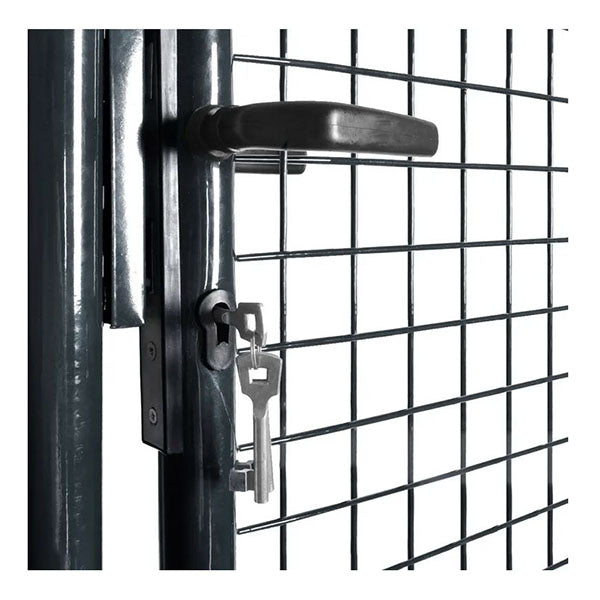 Mesh Garden Gate Galvanised Steel 100 Cm Grey