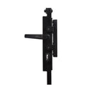 Fence Gate With Arched Top And 2 Posts 100X200 Cm Black