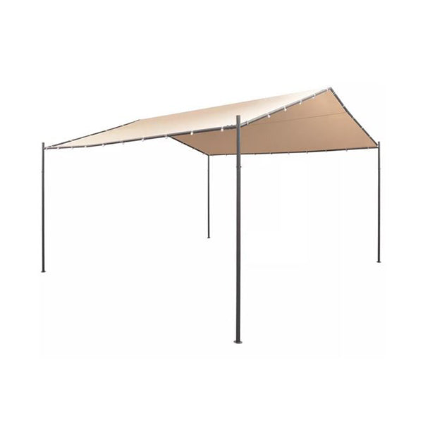 Gazebo Pavilion Tent Oxford Fabric With Pa Coating Canopy Steel Beige