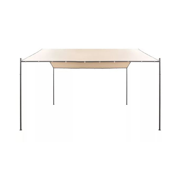Gazebo Pavilion Tent Oxford Fabric With Pa Coating Canopy Steel Beige