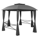 Garden Marquee Pavilion Tent With Curtains 360X265 Cm Anthracite
