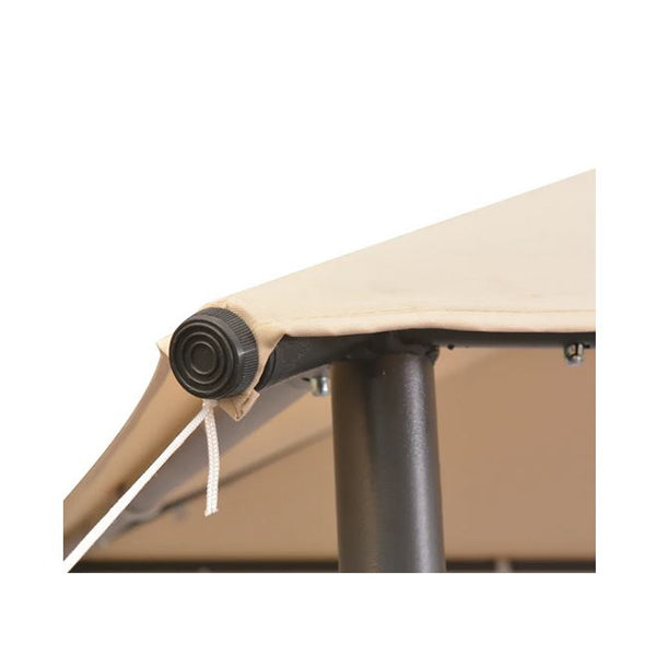 Gazebo Pavilion Tent Canopy Steel Frame Beige