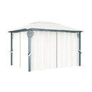 Gazebo With Curtain 400X300 Cm Aluminium