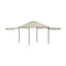 Gazebo With Double Extended Roofs Cream