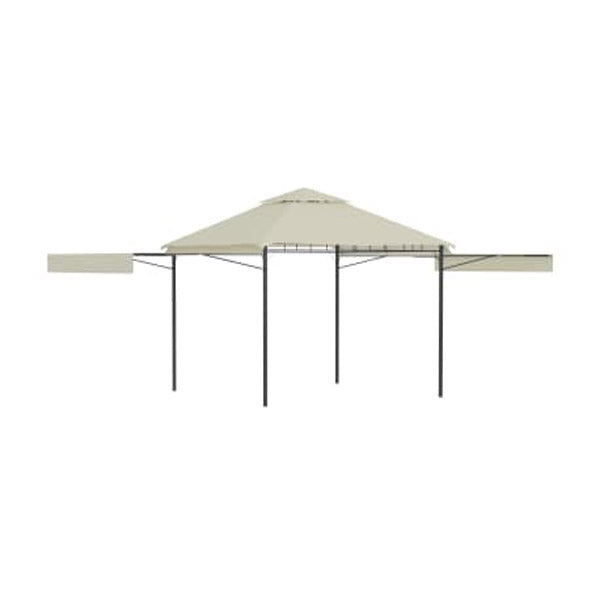 Gazebo With Double Extended Roofs Cream