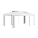 Gazebo With Double Roof 3X6 M White