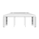 Gazebo With Double Roof 3X6 M White