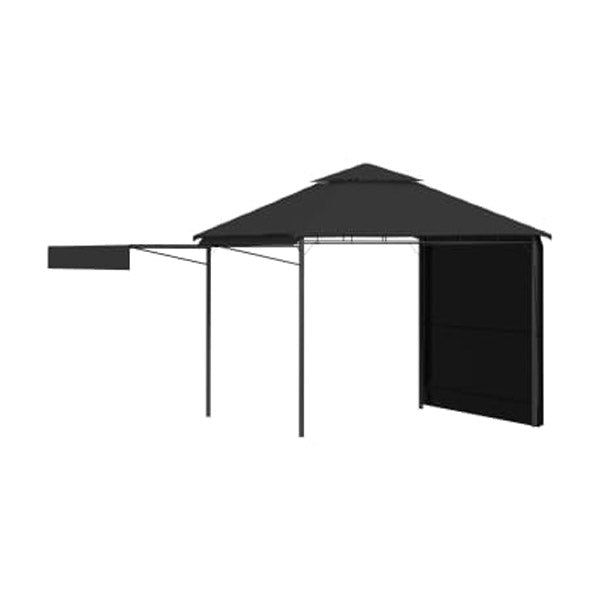 Gazebo With Double Extending Roofs Anthracite