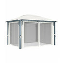 Gazebo With Curtain 400X300 Cm Aluminium