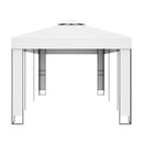 Gazebo With Double Roof 3X6 M White