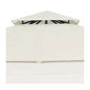Gazebo With Double Extended Roofs Cream