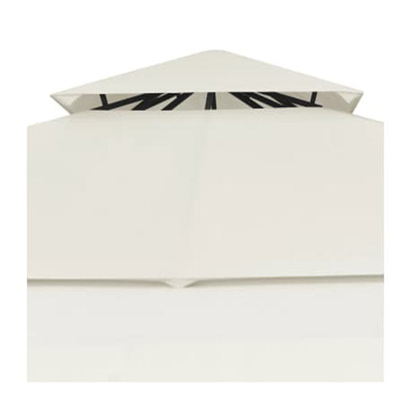 Gazebo With Double Extended Roofs Cream