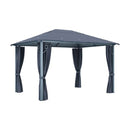 Gazebo With Curtain 400X300 Cm Aluminium