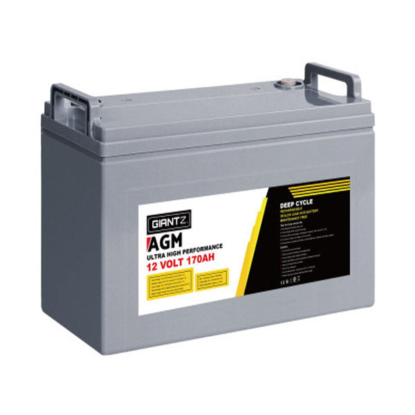 170Ah Deep Cycle Battery 12V Agm Marine Sealed Power Portable Box