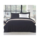 Giselle Bedding Classic Quilt Cover Set Black
