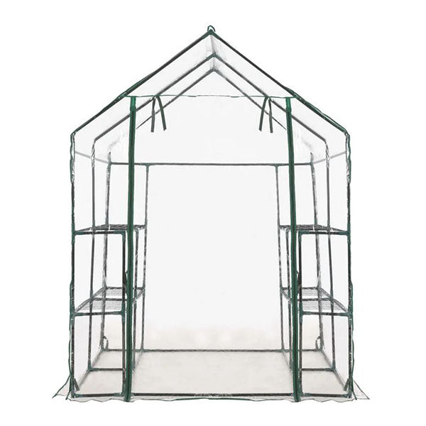 Greenhouse With 8 Shelves 143X143X195 Cm